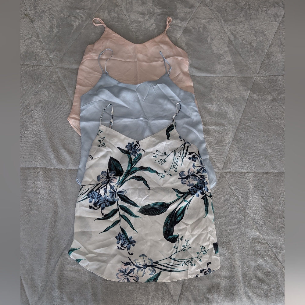 Set of 3 Satin Tops
